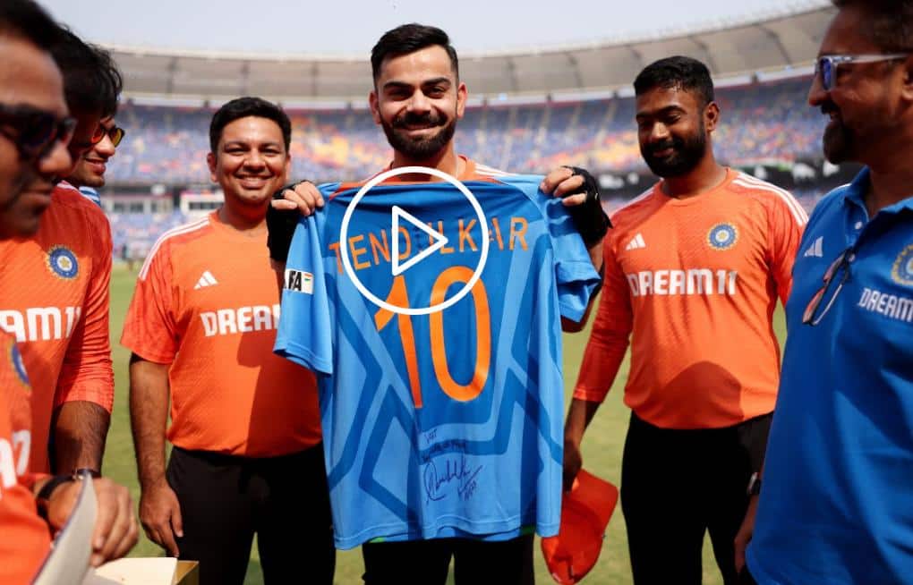[Watch] Sachin Tendulkar Gifts Virat Kohli His Last ODI Jersey Ahead of World Cup 2023 Final